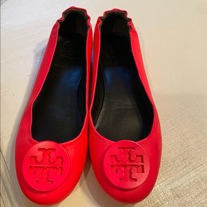 Tory Burch Neon Pink Flats
